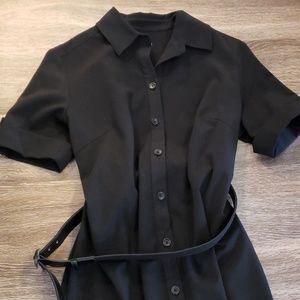 Black shirt dress